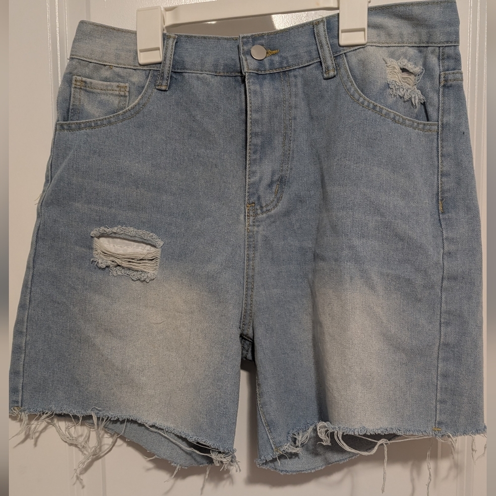 Distressed Denim Women Shorts